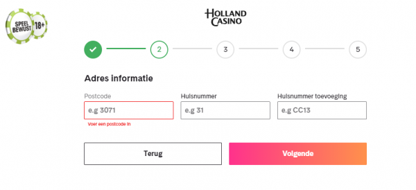 Adres informatie Holland Casino Online