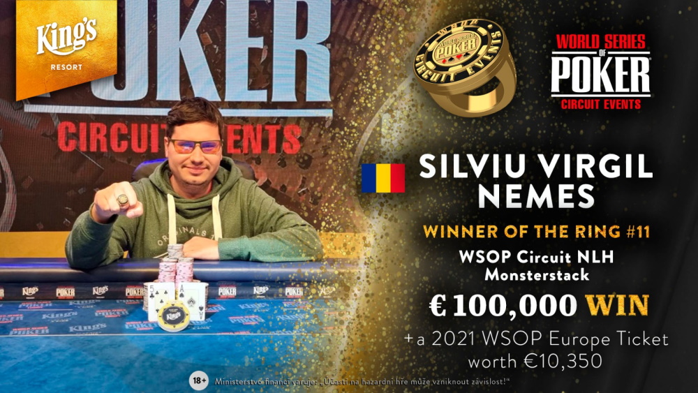 6.9.2021 WSOP Circuit NLH Monsterstack Winner