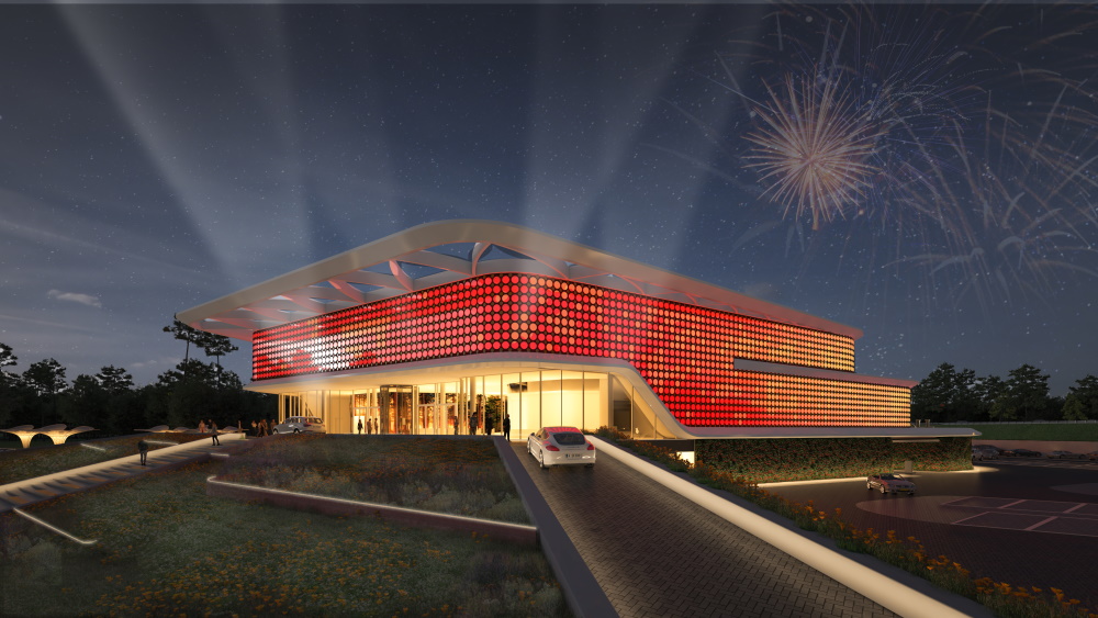 Holland Casino Venlo nieuwbouw impressie 2393d nachtred0000
