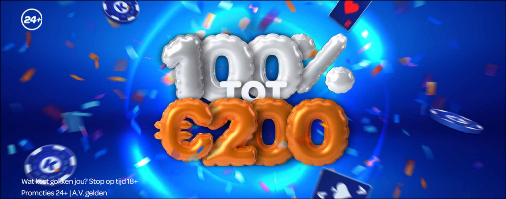Kansino welkomstsbonus 100 tot 200