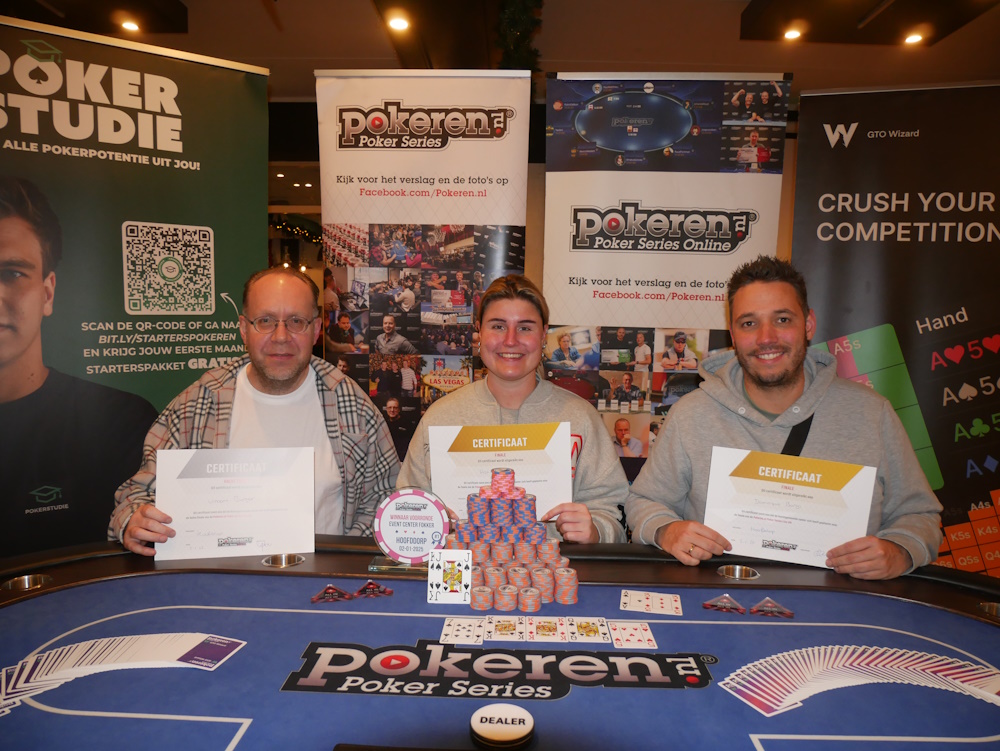 Winnaarsfoto Asley Ras Dominique Borgi en Vincent Burger