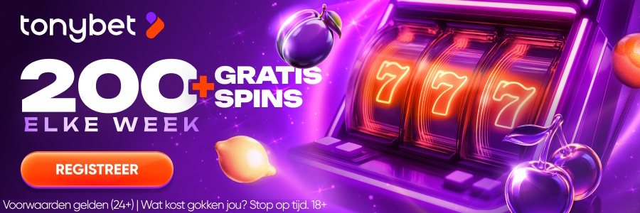 tonybet 200+ gratis spins per week